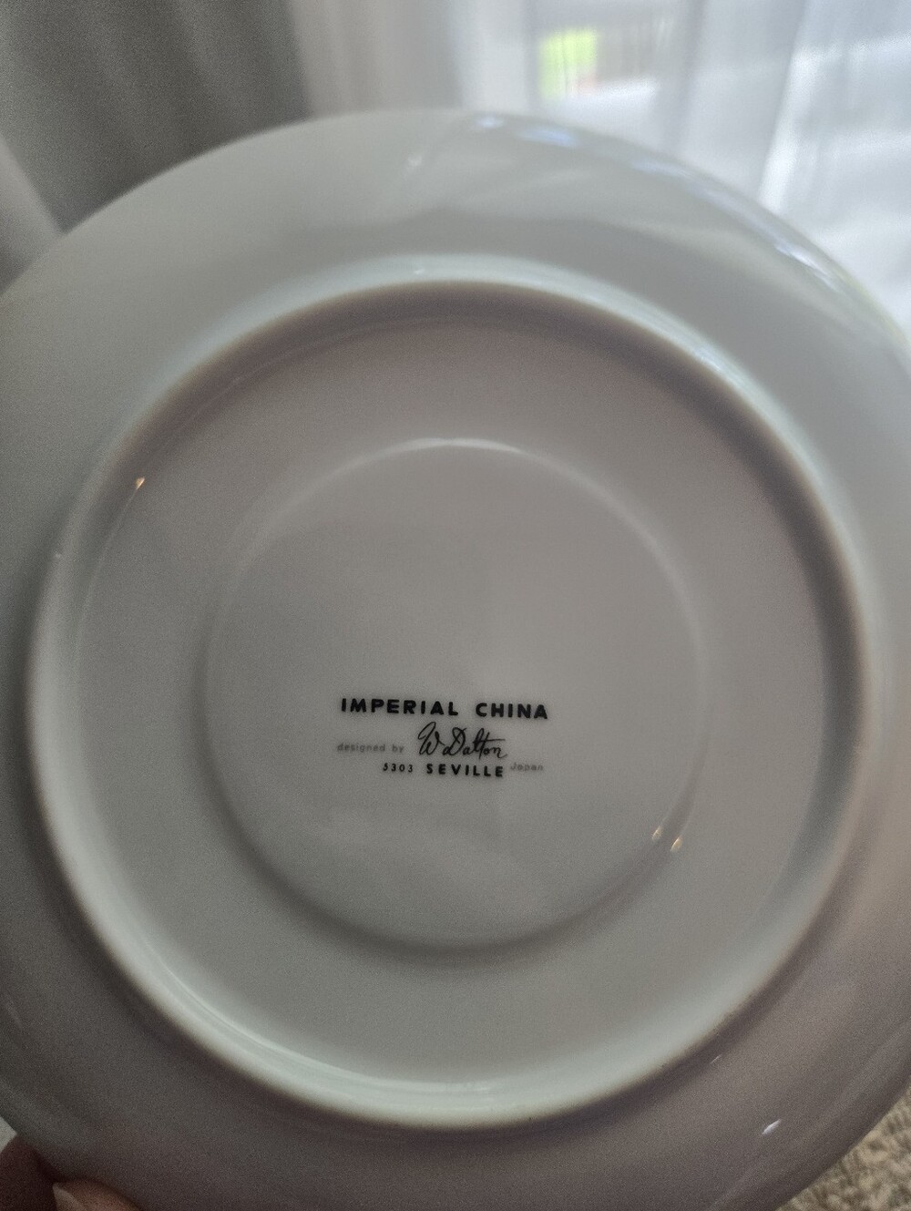 Vintage Imperial China Elegant Blue Rose Gold-Trim Porcelain Saucer Set Of 10 - Picture 3 of 3